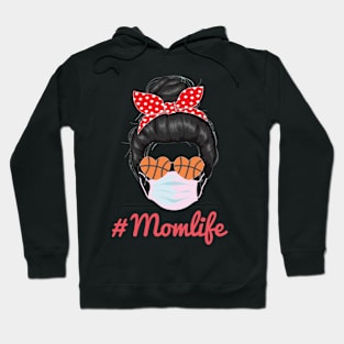 Mom Life Basketball Mothers Day Face Hoodie